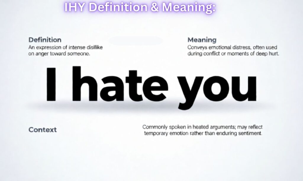 IHY Definition & Meaning:
“I hate you” 
