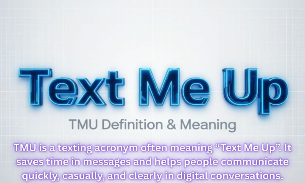 TMU Definition & Meaning: TMU Definition & Meaning: Text Me Up