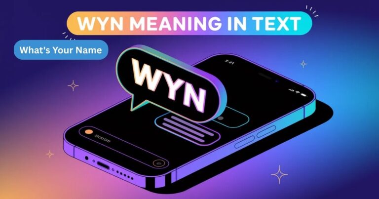 Smartphone screen showing text message with wyn meaning in text highlighted in bold colors. Modern chat conversation demonstrating what does wyn mean in messaging apps. Visual guide to wyn slang meaning for texting and social media communication.